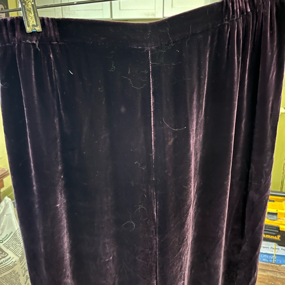 Eileen Fisher Deep Purple Velvet Pants sz. Large